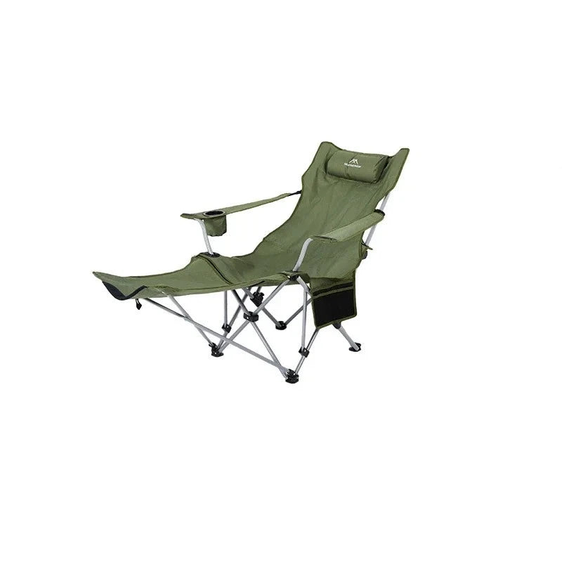 chaise longue camping MOUNTAINHIKER de couleur verte lecoinchaise