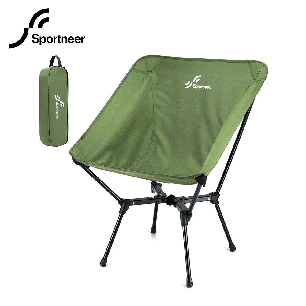 a green chair with a green bag on it 