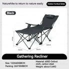 Chaise longue de camping NATUREHIKE ultra-confort dimensions noire - LeCoinChaise