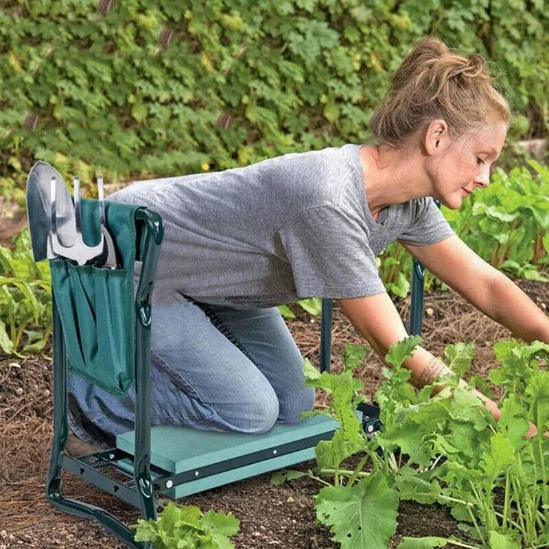 Chaise de jardin pliante transformable en genouillère - LeCoinChaise