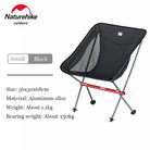 Chaise pliante de camping NATUREHIKE poids et dimensions modèle noir- LeCoinChaise