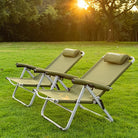 Chaise longue de plage pliante WHITSUNDAY ultra-confortable verte - LeCoinChaise