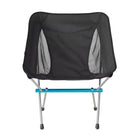 Chaise pliante HOORU avec repose pieds téléscopique pour le camping bleue de face - LeCoinChaise