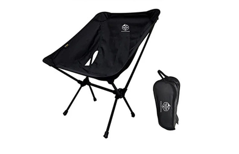 Chaise pliante de camping ONETIGRIS noire - LeCoinChaise