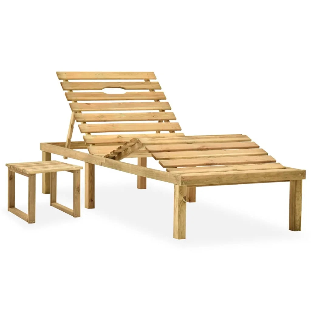 Chaise longue de jardin tout bois pliante avec dossier inclinable Lecoinchaise