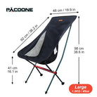 Chaise longue de camping pliante PACOONE dimensions en versions large- LeCoinChaise