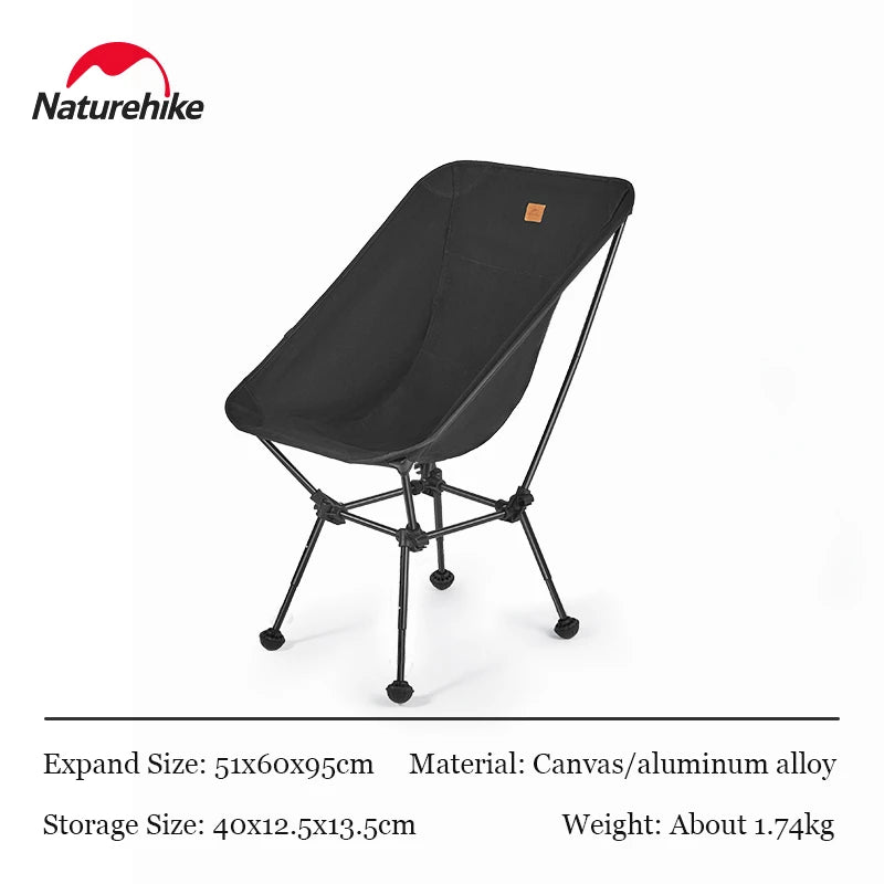 Chaise pliante de camping NATUREHIKE haute qualité noir - LeCoinChaise