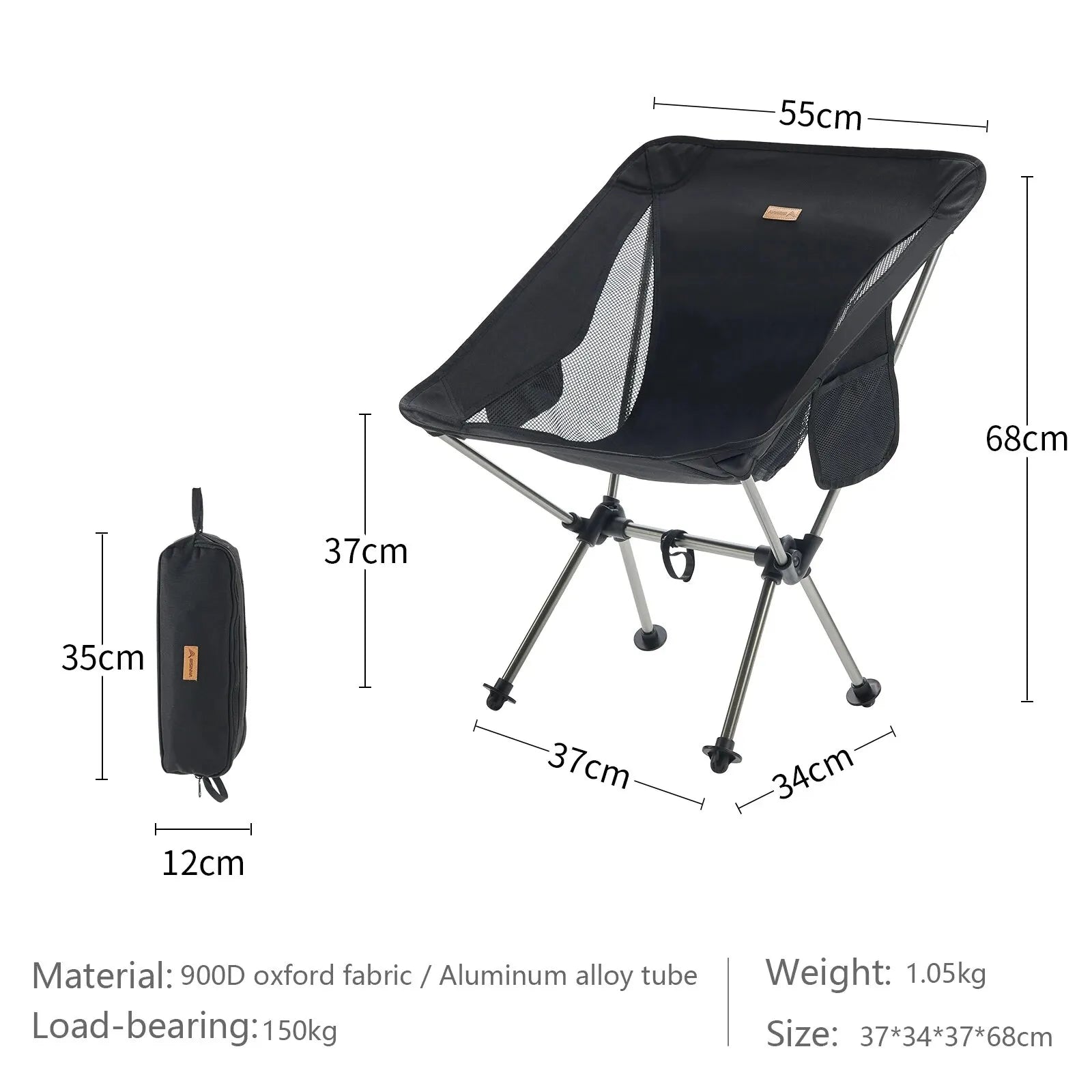 Chaise pliante BISINNA pour le camping polyvalente - LeCoinChaise noire poids et dimensions