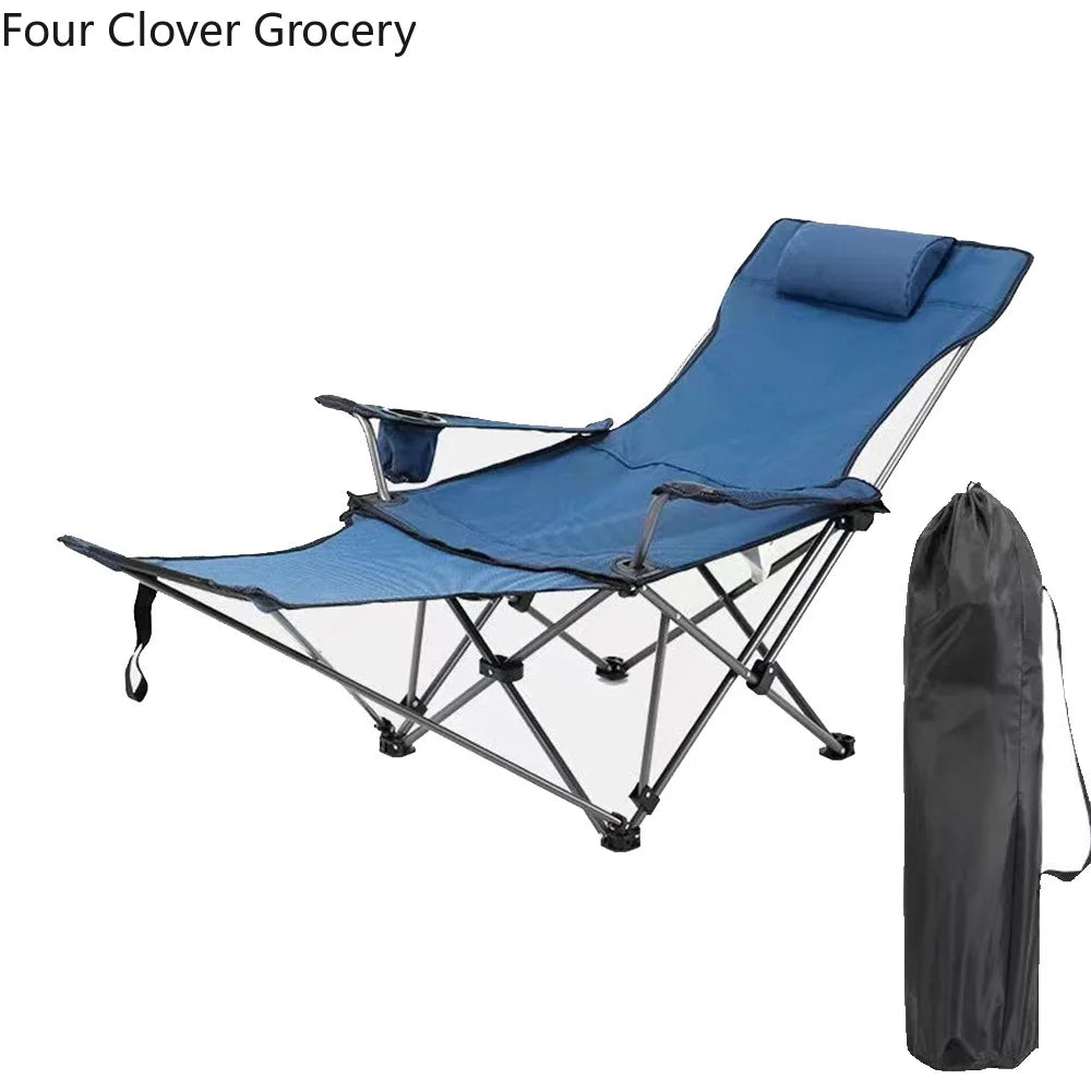 Chaise longue de camping pliante avec repose-pieds - LeCoinChaise