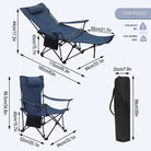 WOLTU Folding Camping Fishing Chair Lightweight Deckchair Lounge Chair with Retractable Footrest Removable Headrest for Outdoor - LeCoinChaise