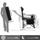 Chaise longue pliante de camping WOLTU facilement transportable avec les dimensiosn - LeCoinChaise